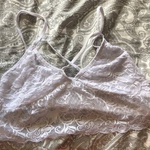 White lace bralette